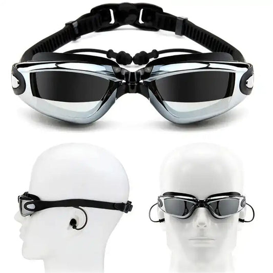 Unisex Anti-Fog Waterproof Swimming Goggles Large Frame