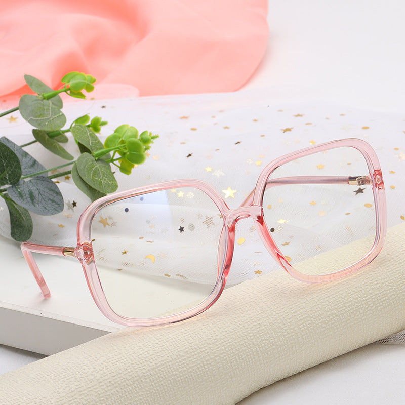 Blue Light Blocking Flat Lens Glasses (Square Frame)